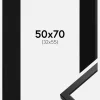 Ramme Oslo Sort 50x70 cm - Passepartout Sort 33x56 cm