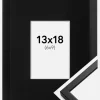 Ramme Oslo Sort 13x18 cm - Passepartout Sort 7x10 cm