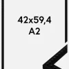 Ramme Perla Akrylglas Sort 42x59,4 cm (A2)