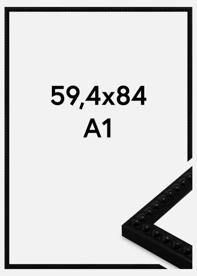 Ramme Perla Akrylglas Sort 59.4x84 cm (A1)