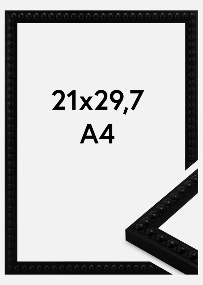 Ramme Perla Akrylglas Sort 21x29,7 cm (A4)