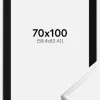 Ramme Poster Frame Aluminum Sølv 70x100 cm - Passepartout Sort 59,4x84 cm (A1)