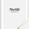 Ramme Poster Frame Aluminum Gold 70x100 cm - Passepartout Hvid 59,4x84 cm (A1)