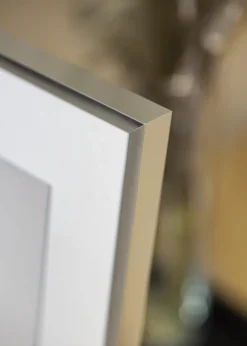 Ramme Poster Frame Aluminum Sølv 70x100 cm - Passepartout Hvid 59,4x84 cm (A1)