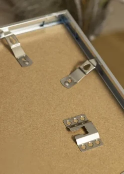 Ramme Poster Frame Aluminum Sølv 70x100 cm - Passepartout Hvid 59,4x84 cm (A1)