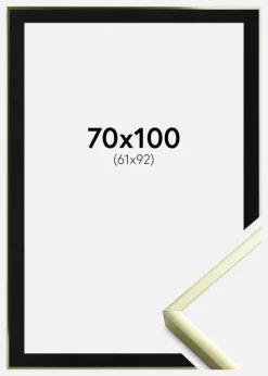 Ramme Poster Frame Aluminum Gold 70x100 cm - Passepartout Sort 62x93 cm
