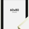 Ramme Poster Frame Aluminum Gold 60x80 cm - Passepartout Sort 50x65 cm