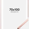 Ramme Poster Frame Aluminum Rosaguld 70x100 cm - Passepartout Hvid 59,4x84 cm