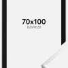 Ramme Poster Frame Aluminum Sølv 70x100 cm - Passepartout Sort 61x91,5 cm