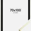 Ramme Poster Frame Aluminum Gold 70x100 cm - Passepartout Sort 62x85 cm