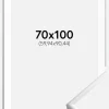 Ramme Poster Frame Aluminum Sølv 70x100 cm - Passepartout Hvid 24x36 inches
