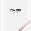Ramme Poster Frame Aluminum Rosaguld 70x100 cm - Passepartout Hvid 62x85 cm