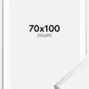 Ramme Poster Frame Aluminum Sølv 70x100 cm - Passepartout Hvid 60x90 cm