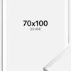 Ramme Poster Frame Aluminum Sølv 70x100 cm - Passepartout Hvid 62x85 cm