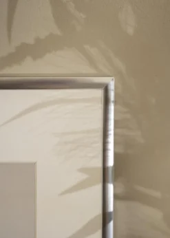 Ramme Poster Frame Aluminum Sølv 70x100 cm - Passepartout Hvid 62x85 cm