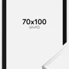Ramme Poster Frame Aluminum Sølv 70x100 cm - Passepartout Sort 62x93 cm