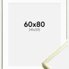 Ramme Poster Frame Aluminum Gold 60x80 cm - Passepartout Hvid 50x60 cm