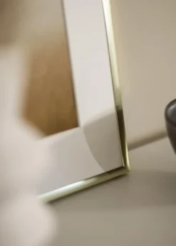 Ramme Poster Frame Aluminum Gold 60x80 cm - Passepartout Hvid 50x60 cm