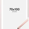 Ramme Poster Frame Aluminum Rosaguld 70x100 cm - Passepartout Hvid 60x90 cm