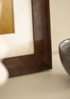 Ramme Ribe Brun Rotfanér - Valgfri Størrelse (Plexiglas)