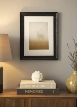 Ramme Ribe Svart Rotfanér - Valgfri Størrelse (Plexiglas)