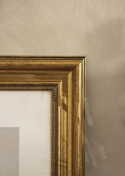 Ramme Rokoko Guld 30x40 cm - Passepartout Hvid 21x30 cm