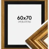 Ramme Rokoko Guld 60x70 cm - Passepartout Sort 20x24 inches