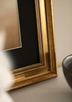 Ramme Rokoko Guld 60x70 cm - Passepartout Sort 20x24 inches