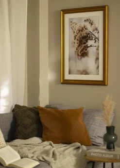 Ramme Rokoko Guld 70x90 cm - Passepartout Hvid 56x71 cm