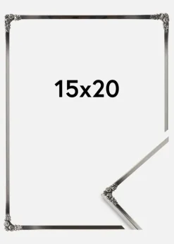 Ramme Rosen Metall Sølv 15x20 cm