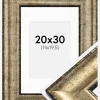 Ramme Saltsjöbaden Antikguld 20x30 cm - Passepartout Hvid 15x21 cm (A5)