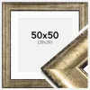 Ramme Saltsjöbaden Antikguld 50x50 cm - Passepartout Hvid 40x40 cm