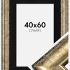 Ramme Saltsjöbaden Antikguld 40x60 cm - Passepartout Sort 30x50 cm