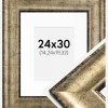 Ramme Saltsjöbaden Antikguld 24x30 cm - Passepartout Hvid 6x8 inches