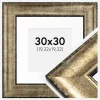 Ramme Saltsjöbaden Antikguld 30x30 cm - Passepartout Hvid 8x8 inches