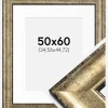 Ramme Saltsjöbaden Antikguld 50x60 cm - Passepartout Hvid 14x18 inches