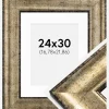 Ramme Saltsjöbaden Antikguld 24x30 cm - Passepartout Hvid 7x9 inches