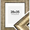 Ramme Saltsjöbaden Antikguld 28x35 cm - Passepartout Hvid 8x10 inches
