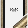Ramme Saltsjöbaden Antikguld 60x90 cm - Passepartout Sort 50x80 cm