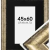 Ramme Saltsjöbaden Antikguld 45x60 cm - Passepartout Sort 12x18 inches