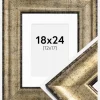 Ramme Saltsjöbaden Antikguld 18x24 cm - Passepartout Hvid 13x18 cm