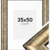 Ramme Saltsjöbaden Antikguld 35x50 cm - Passepartout Hvid 24x30 cm
