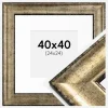 Ramme Saltsjöbaden Antikguld 40x40 cm - Passepartout Hvid 25x25 cm