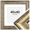 Ramme Saltsjöbaden Antikguld 40x40 cm - Passepartout Hvid 30x30 cm