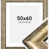 Ramme Saltsjöbaden Antikguld 50x60 cm - Passepartout Hvid 16x20 inches
