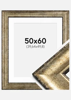 Ramme Saltsjöbaden Antikguld 50x60 cm - Passepartout Hvid 16x20 inches