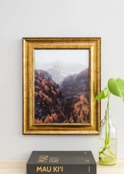 Ramme Saltsjöbaden Guld 40x50 cm - Passepartout Hvid 27x35 cm