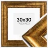 Ramme Saltsjöbaden Guld 30x30 cm - Passepartout Hvid 8x8 inches