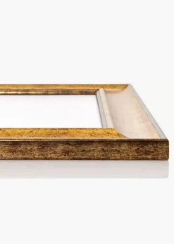Ramme Saltsjöbaden Guld 40x50 cm - Passepartout Hvid 29,7x42 cm (A3)