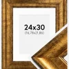 Ramme Saltsjöbaden Guld 24x30 cm - Passepartout Hvid 7x9 inches